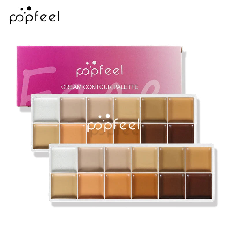 12 Color Waterproof Concealer Palette - Full Coverage for Face & Body Tattoos