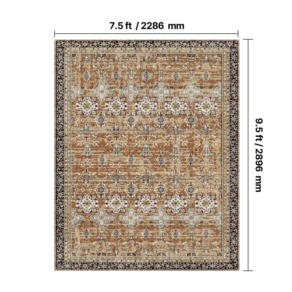 Large Washable Non-Slip Indoor Area Rug - Soft Tear-Resistant Carpet for Bedroom Living Room Kids Office
