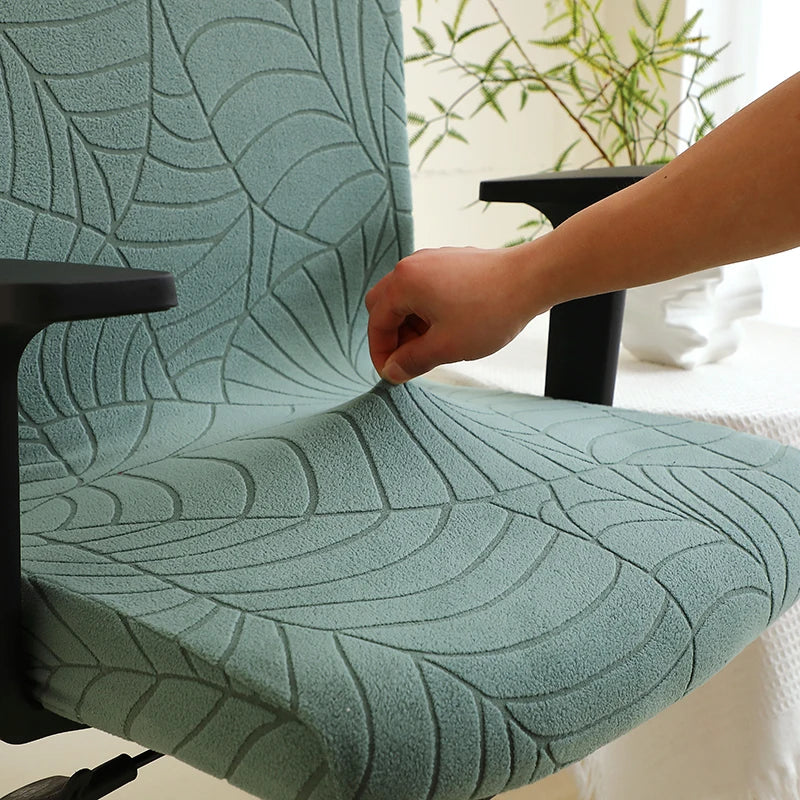 Stretch Office Chair Cover Anti-Dirt Jacquard Armchair Protector for Study Room & Hotel