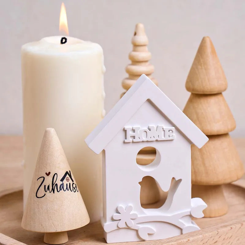 Hollow Bird House Silicone Mold for DIY Spring Home Decor and Craft Gifts
