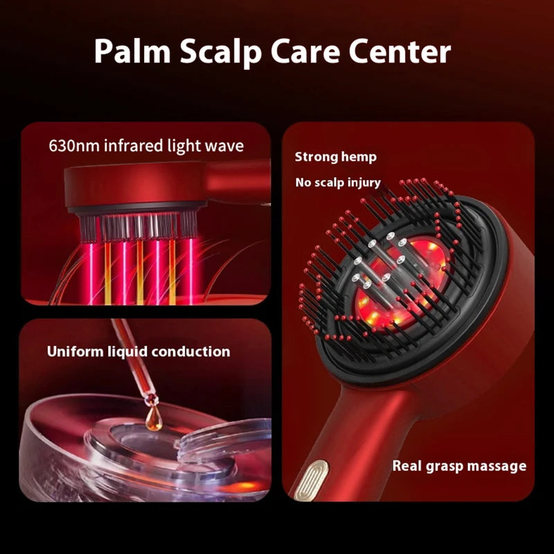 Electric Hair Growth Comb with Red Light Therapy & Scalp Massage