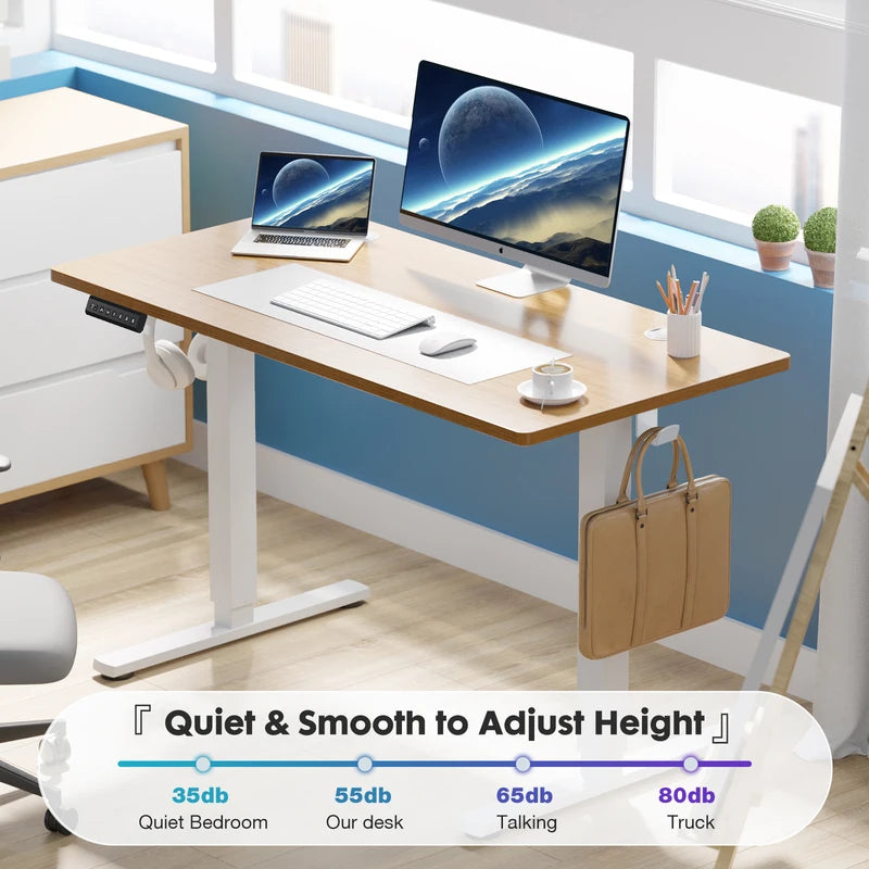 Electric Height Adjustable Standing Desk 40x24 Inch Sit-Stand Workstation