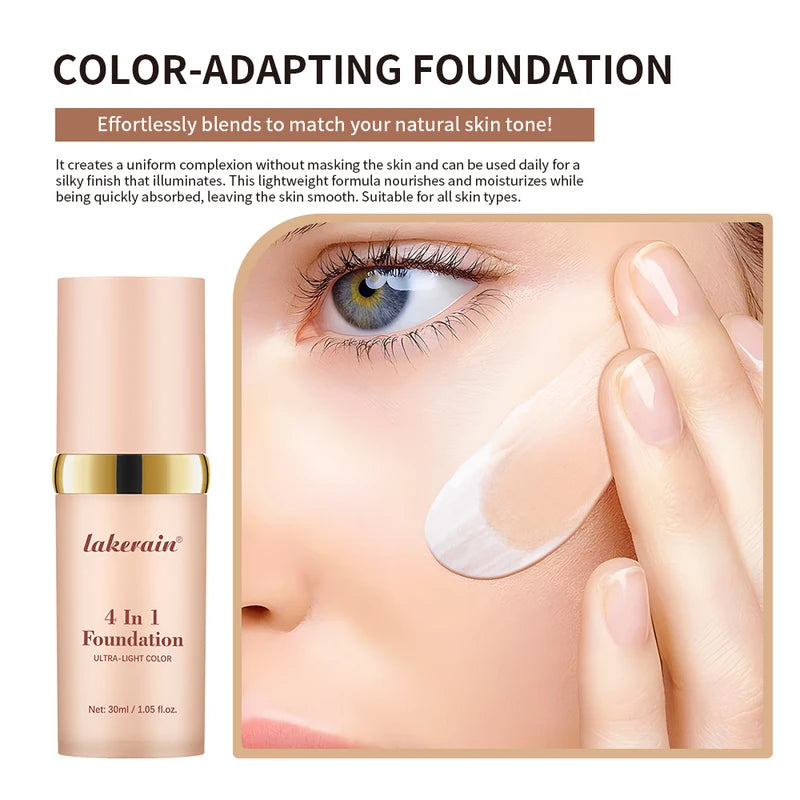 4-in-1 Foundation with SPF30, Concealer & Moisturizer - Brighten Skin