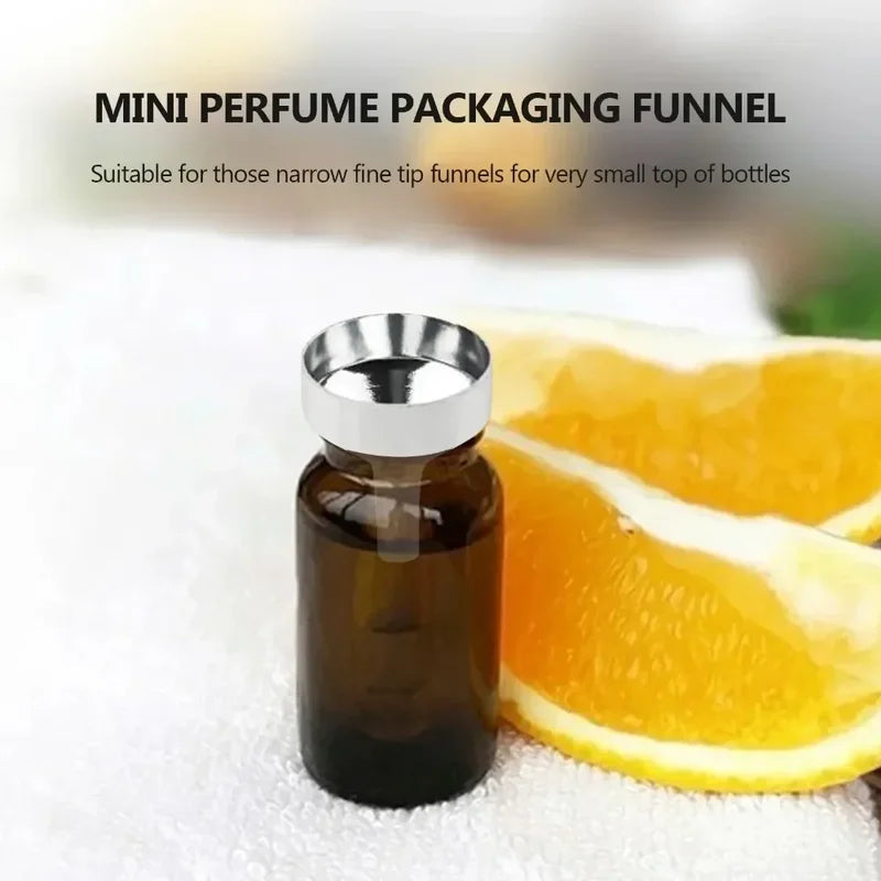 Mini Aluminum Alloy Perfume Dispenser Funnel 5-Pack Small Liquid Transfer Tools