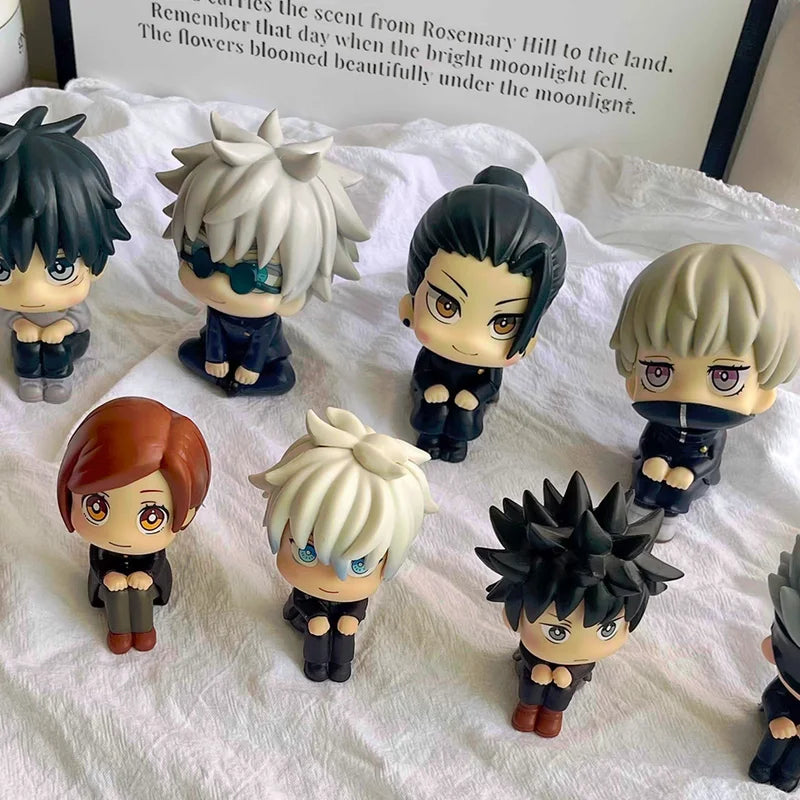 Anime Action Figures Set - 9-10cm PVC Collectible Toys, Multiple Colors