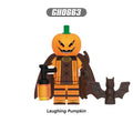 Halloween Werewolf Zombie Pumpkinhead Action Figure Set with Brooms Skulls Bats Collectible Building Blocks