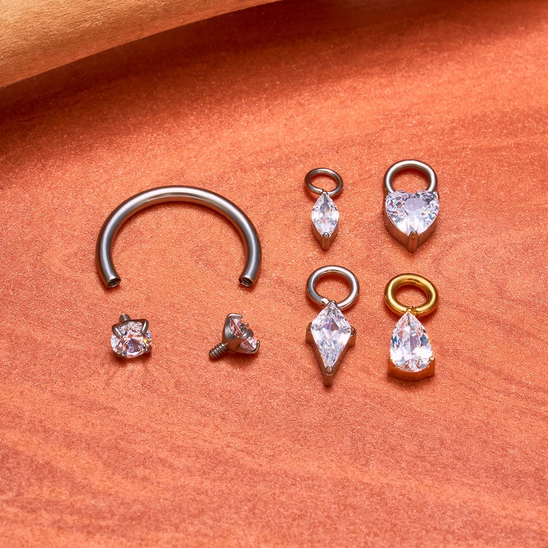 Titanium Septum Ring C Shape Body Piercing Jewelry Hypoallergenic Cartilage Nose Nose Ring