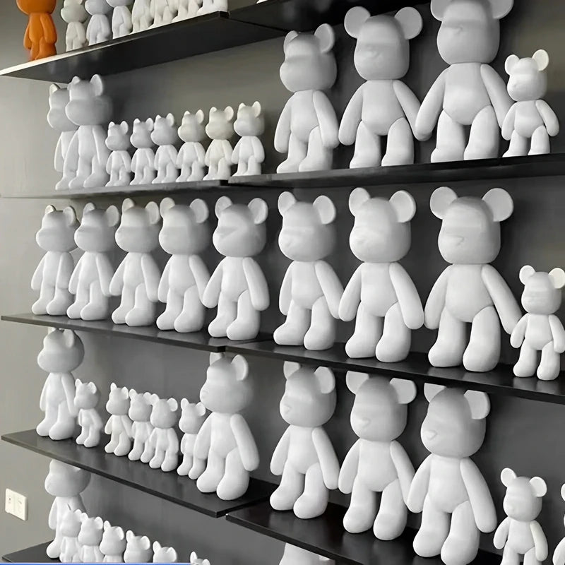 DIY Fluid Bear Sculpture Kit - Handmade Vinyl Bear Figurine for Home & Kids