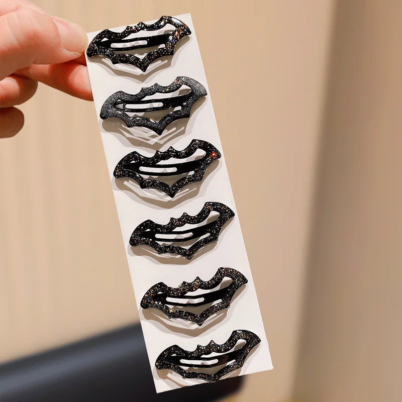 Halloween Bat Hairpins Set Multi-Color Cute Fashion Hair Accessories for Women Girls Party Gift
