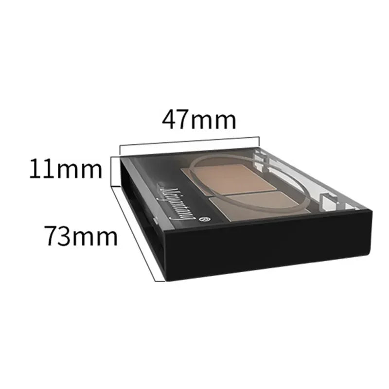 Eyebrow & Eyeshadow Makeup Kit - Waterproof 2-Color Powder Palette + Brush