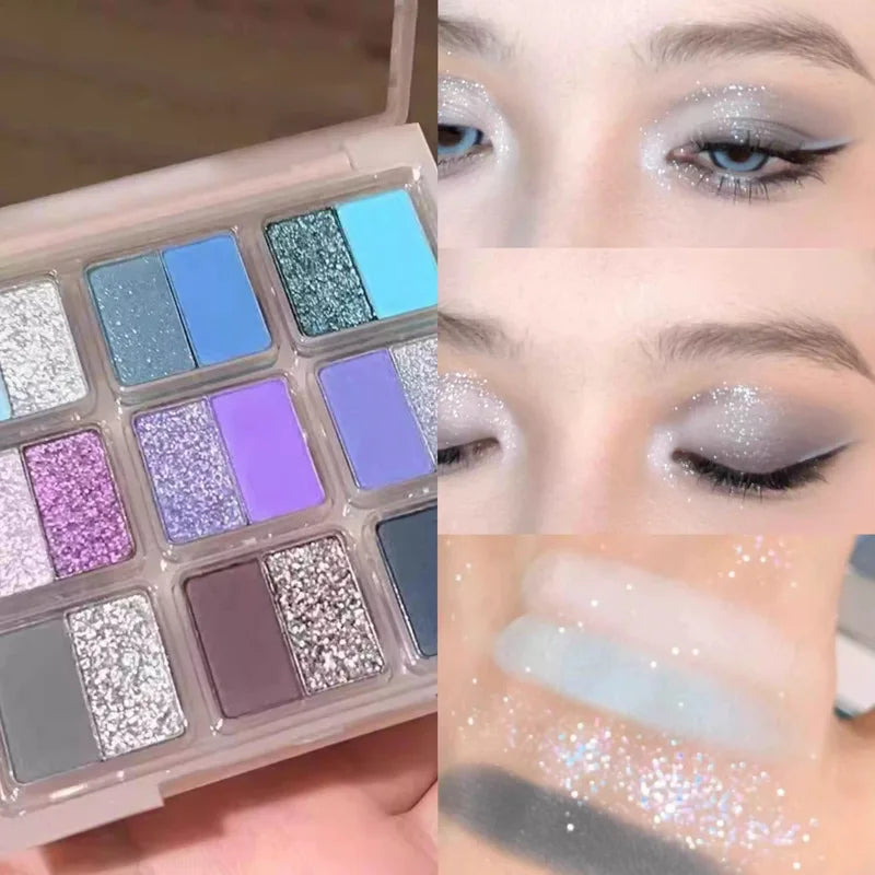 Colorful Eyeshadow Palette with Matte and Shimmer Shades - High Pigment Face Makeup for Parties & Daily Looks