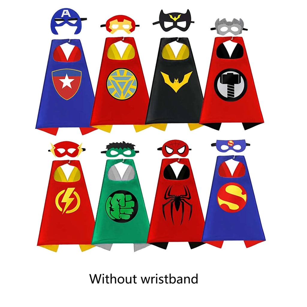 Kids Superhero Capes and Masks Costume Set for Halloween and Party