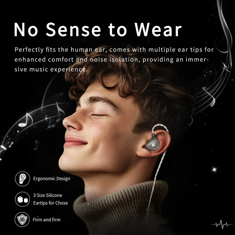 High-Fidelity In-Ear Monitors with Dual Magnetic Dynamic Drivers - Metal Alloy Housing, 3.5mm & Type-C, Audiophile Gaming Earphones