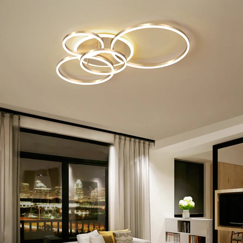 Modern Dimmable Ceiling Chandelier LED Light Fixture for Indoor Home Living
