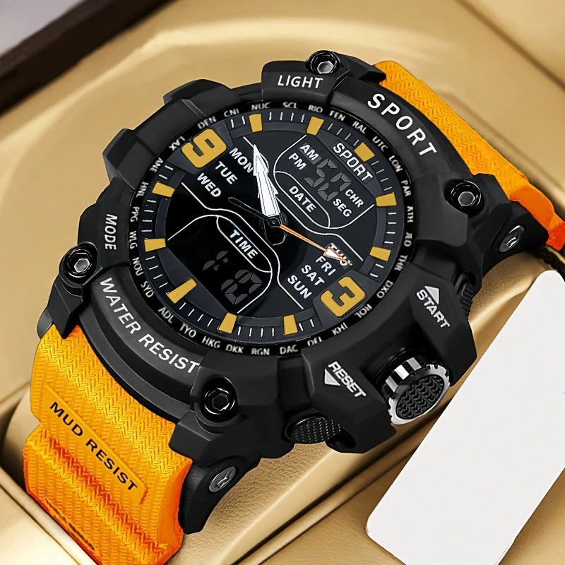 Men's Sports Watches Large Dial Waterproof Electronics Gift