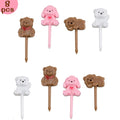 Kids Bento Lunch Box Accessories with Silicone Cupcake Liners, Fruit Forks and Toothpicks
