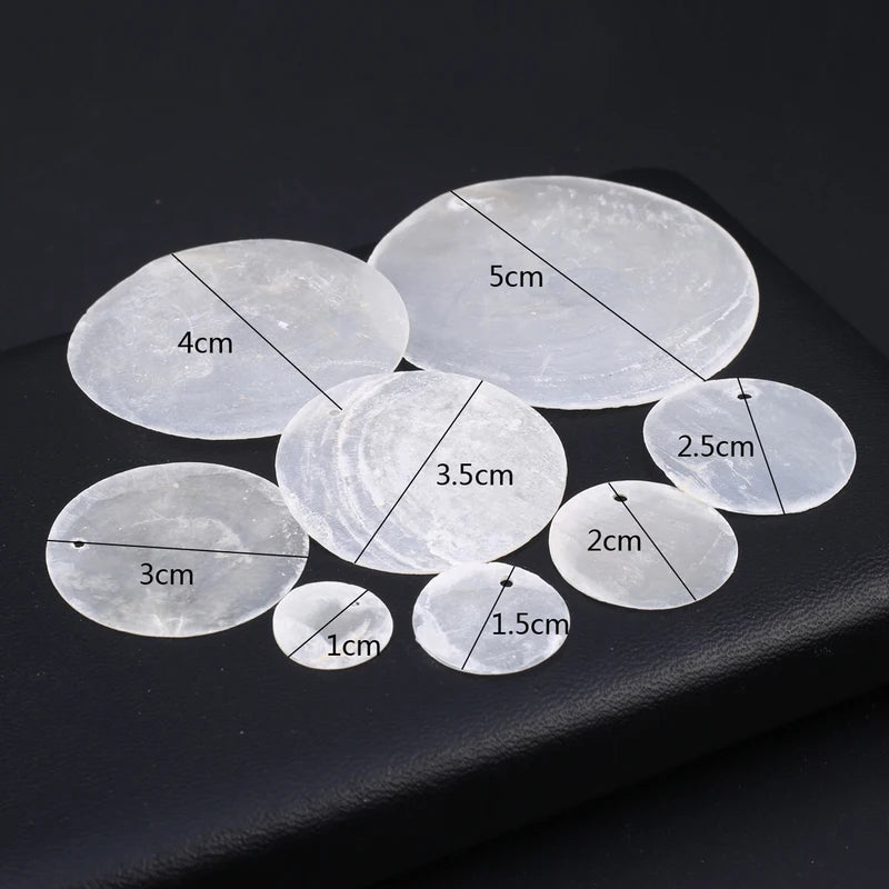 Natural Shell Beads Round Beading Spacer Jewelry Making Supplies - 100pcs