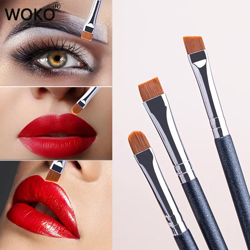 Precision Lip & Eyebrow Brush Set - Fine Detail Concealer Makeup Tools