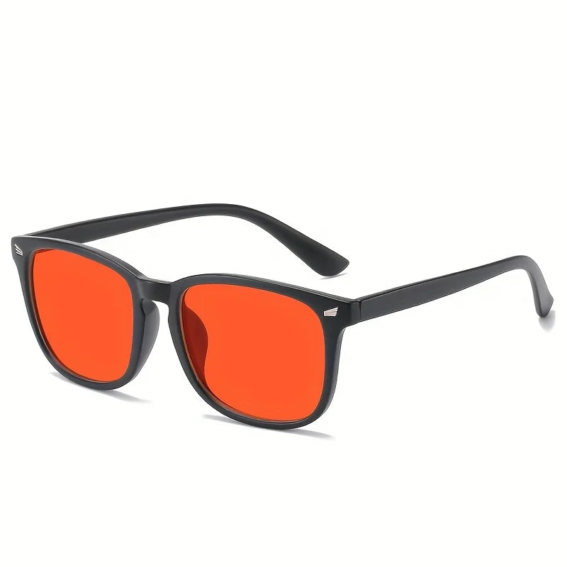 Red & Blue Light Blocking Glasses for Men and Women Square Anti-Glare Eyewear