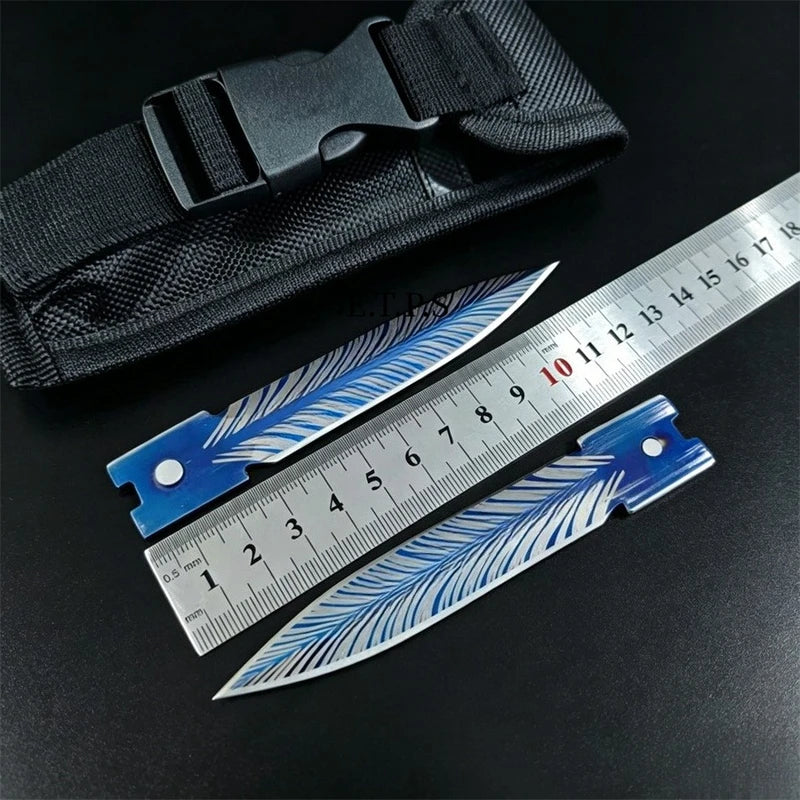 Multifunctional Outdoor Survival Knife with Nylon Sheath - 23cm Folding Blade