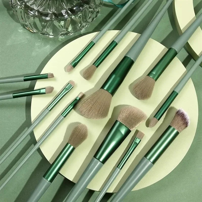 13-Piece Makeup Brush Set with Eye Shadow and Foundation Brushes – Soft Cosmetic Tools for Women