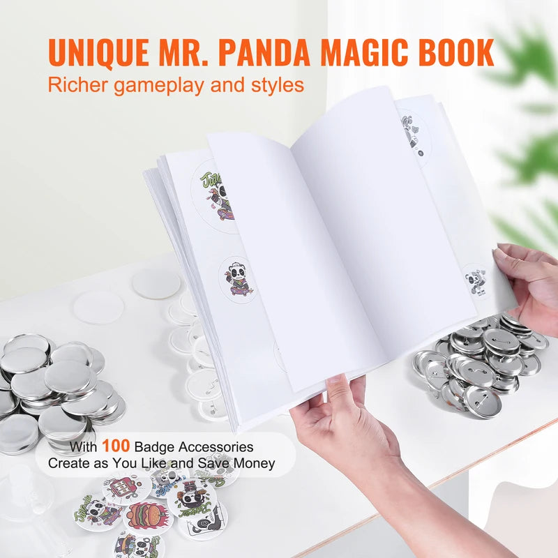 Button Maker Kit with 25/32/58mm Pin Press & Ergonomic Handle - All Variants