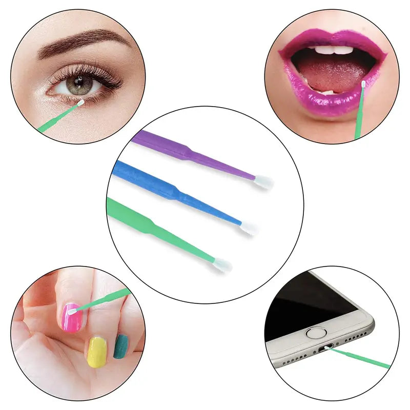 Eyelash Extension Cleaning Swabs 500pcs Microbrush Applicators Lash Lift Remover