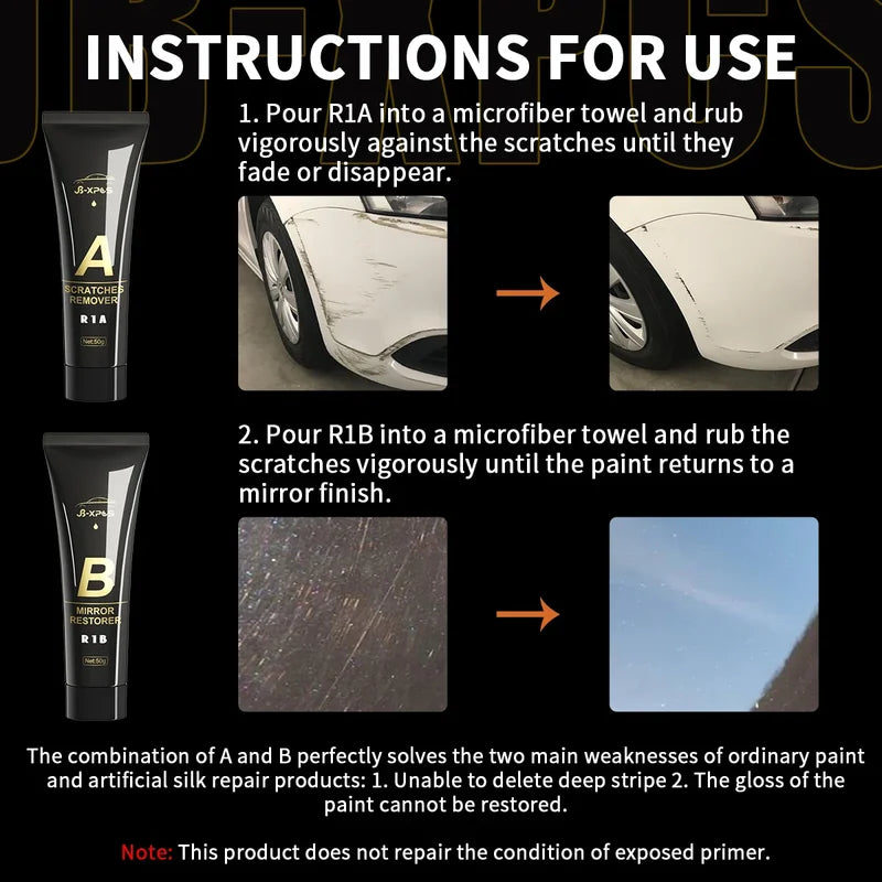 Car Scratch Remover Paste Paint Care Kit Auto Scratch Repair Polishing Set