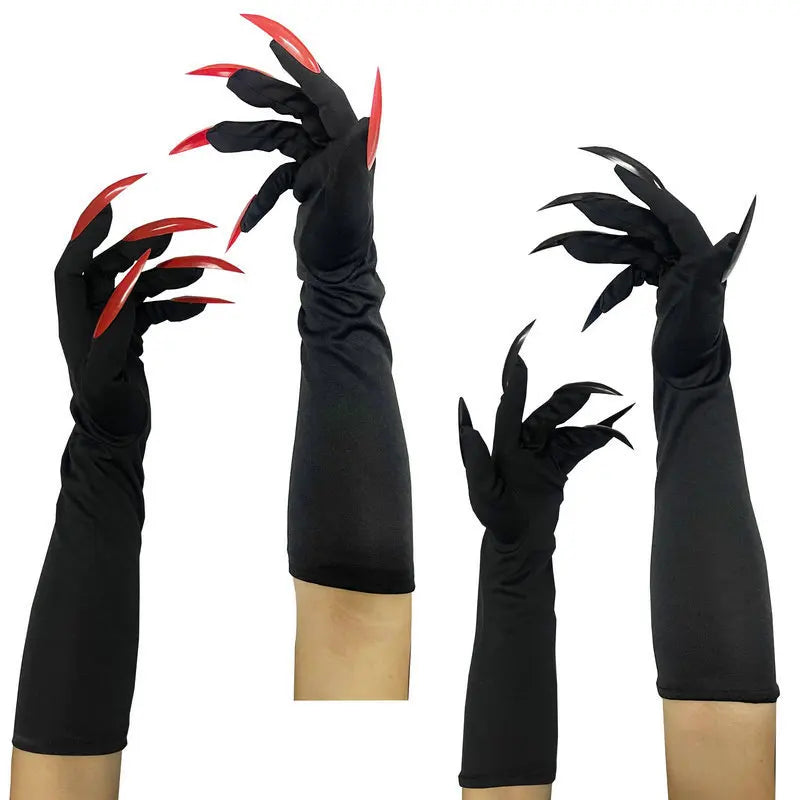 Halloween Ghost Claw Gloves with Long Nails Cosplay Funny Costume Accessories
