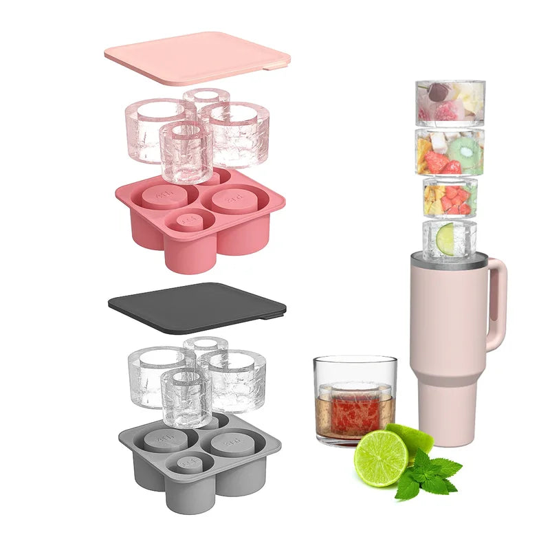 Silicone Ice Cube Mold for Stanley Tumblers 20oz-40oz with Lid