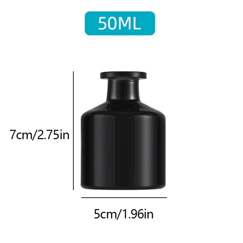 50ml Glass Fragrance Diffuser Bottle with Rattan - Air Purifying Aromatherapy for Home & Office