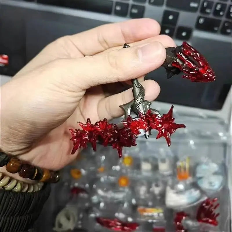 Hyper-Movable Action Figure Accessory Set with Blood Effect Splatter