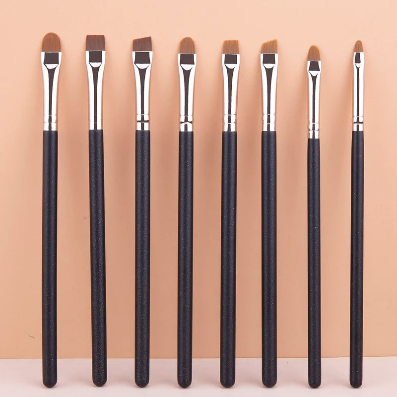 Eyebrow Concealer Brush - Flat & Angled Makeup Tool for Precise Eyebrow & Eye Line Application - Multiple Handle Colors