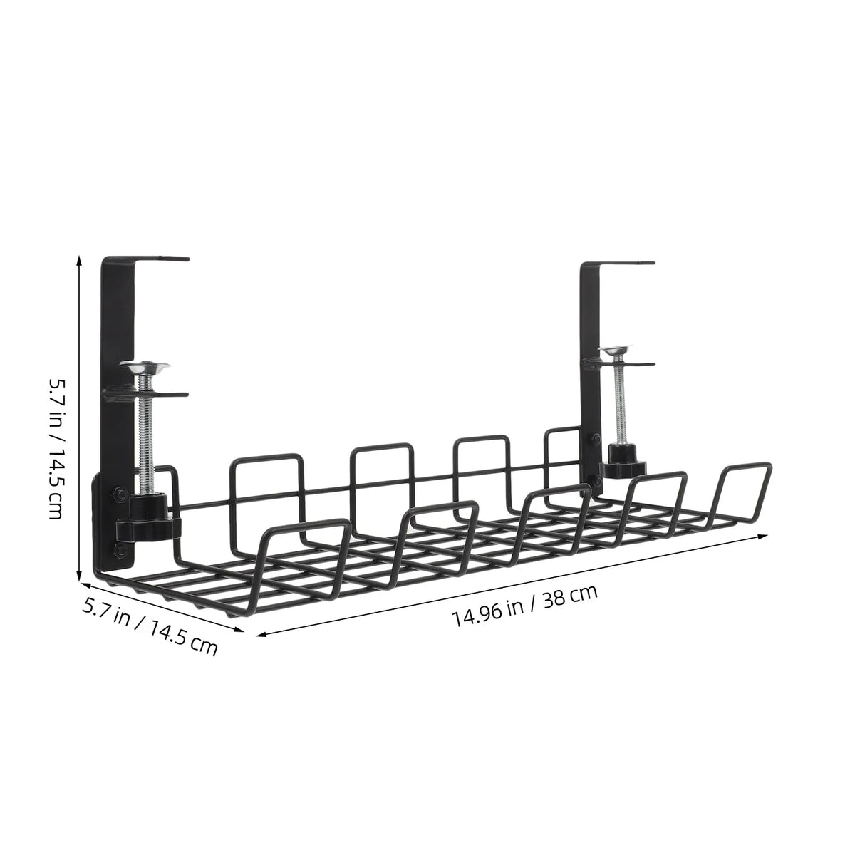 Under Desk Cable Organizer Rack No Punching Wire Management Tray for Office & Kitchen