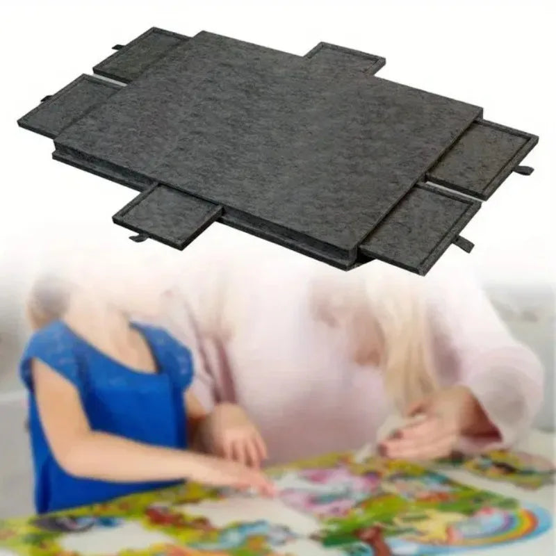 6-in-1 Decorative Puzzle Board with Storage Drawers - Tiltable Desk for 1000 Pieces
