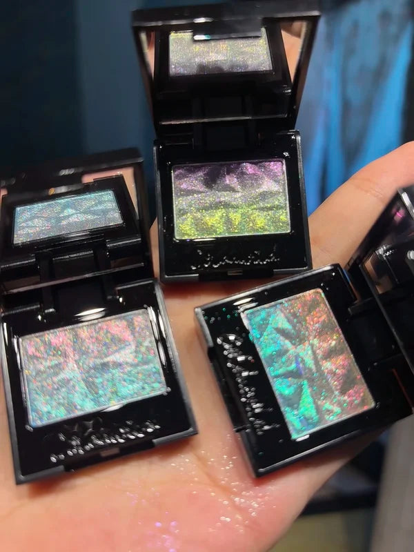 Monochrome Glitter Eye Shadow - Chameleon Gradient Blue Purple Sparkle Makeup
