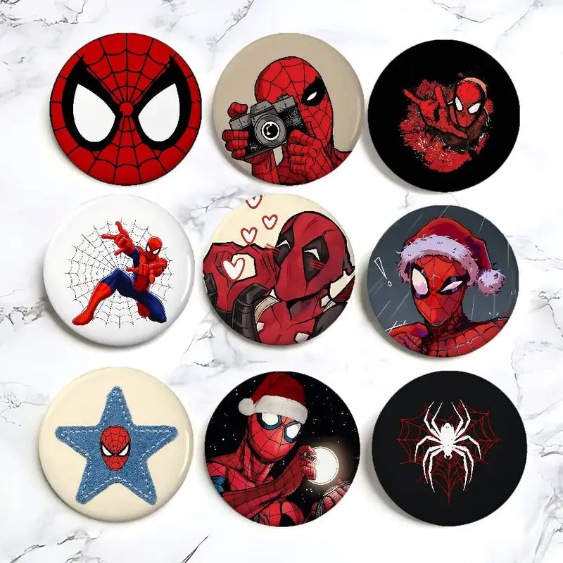 Spider Man Brooch Pins Set - Stylish Jewelry Badge Accessories for Bags