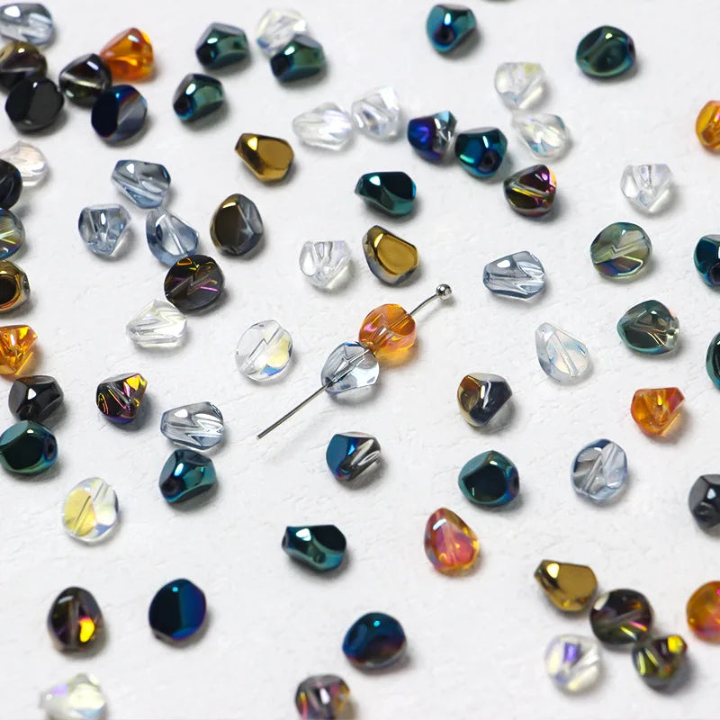 Glass Crystal Beads 8mm WaterDrop Shape Spacer Beads for Jewelry Making - Mixed Colors, 30Pcs