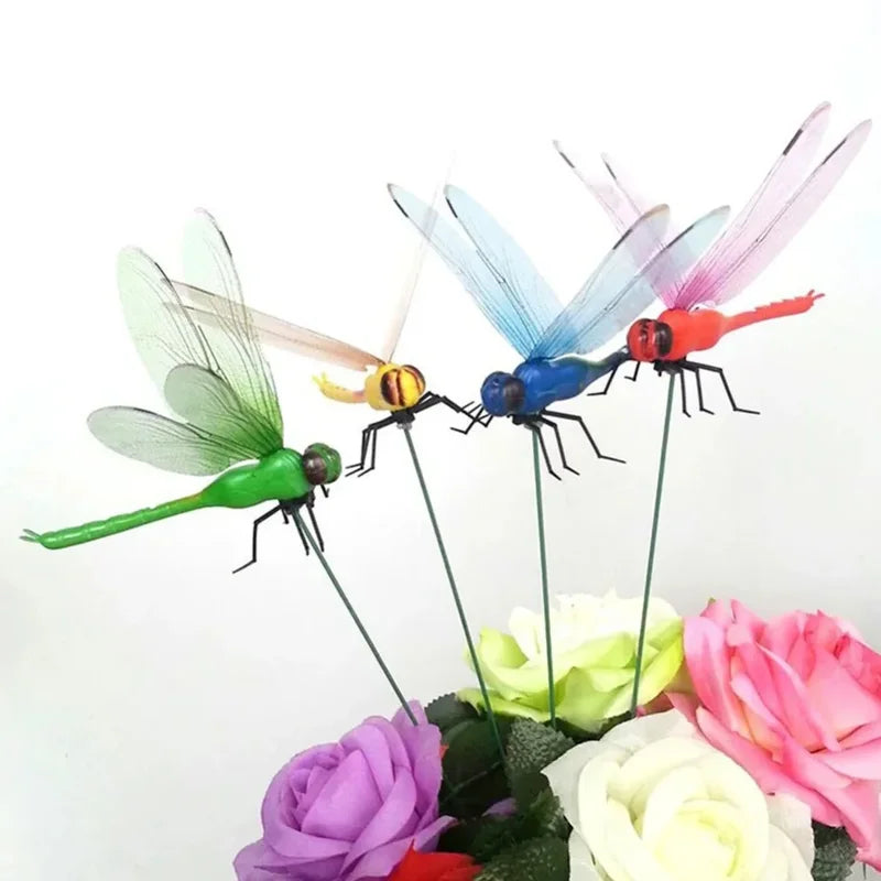 Simulated Dragonfly Garden Decoration Clip - Outdoor Insect Repellent & Yard Ornament