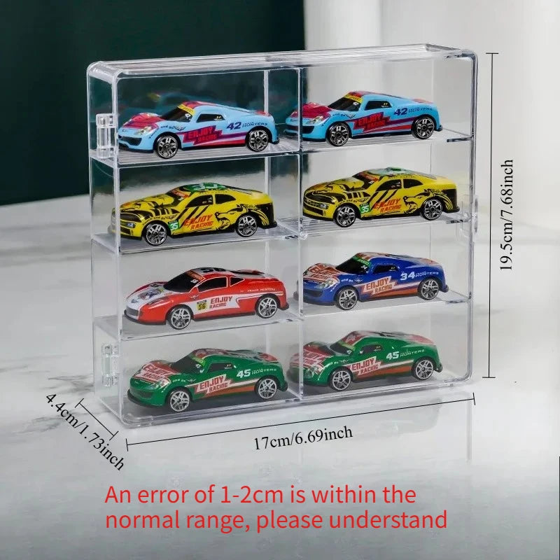 Car Model Display Cabinet - Transparent Collection Rack for 1:64 Scale Vehicles