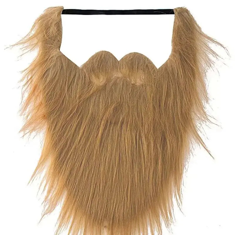 Funny Brown Fake Bushy Beard for Disguise, Role Play, Costume & Party