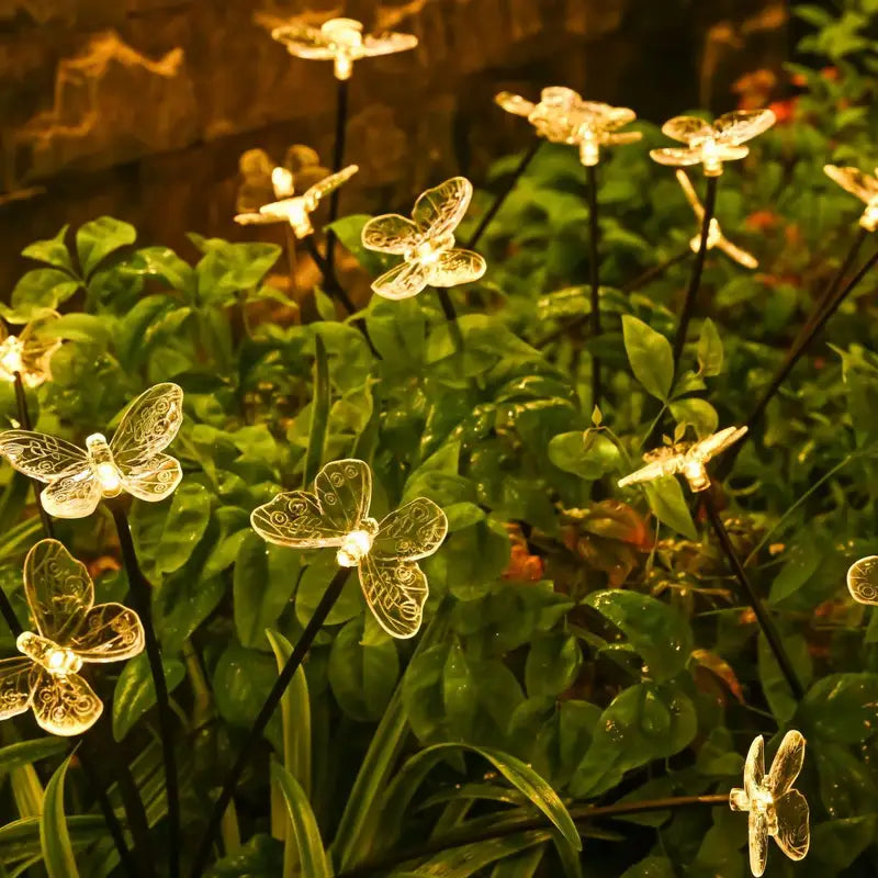 Solar Butterfly Garden Lights Outdoor Waterproof Stake Lights for Yard Pathway Patio