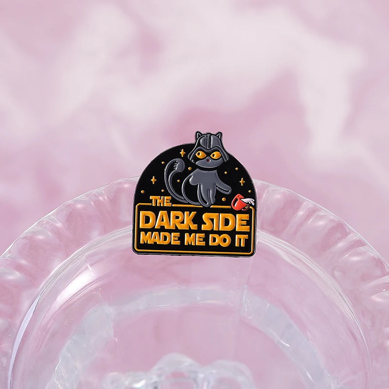 Come To The Cat Side Enamel Pin - Sci-Fi Animal Brooch Gift for Cat Lovers