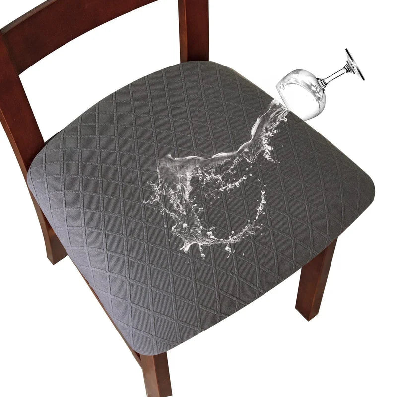 Waterproof Chair Seat Cover Protects Upholstered Dining Chairs Washable Elastic Cushion