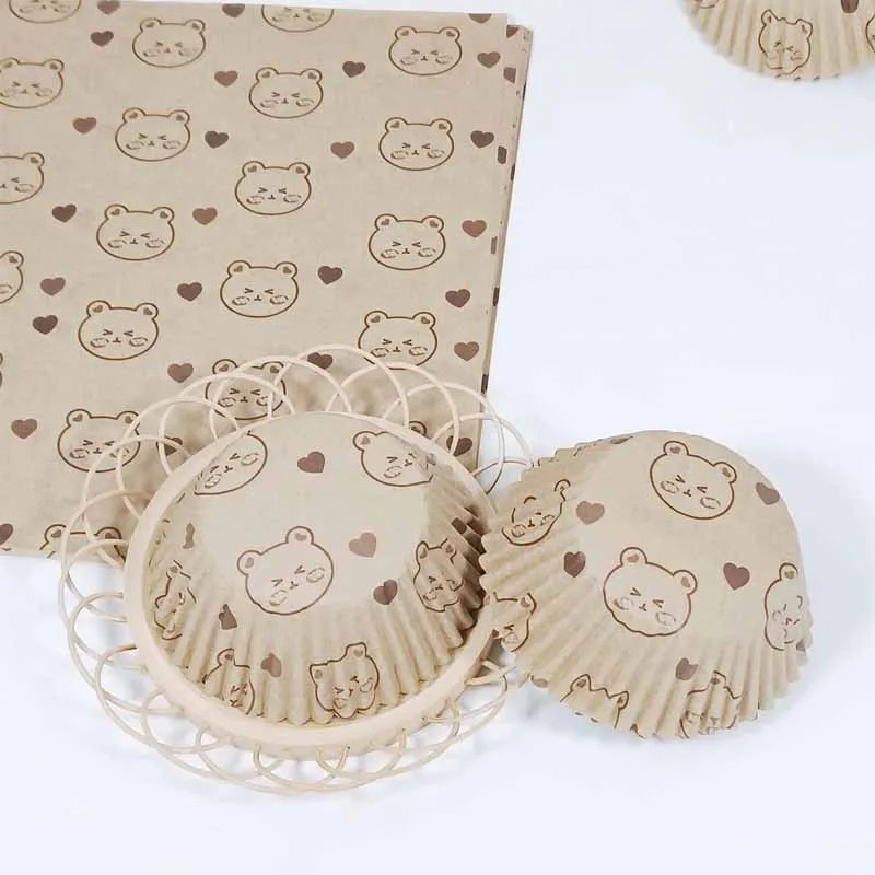 100Pcs Cake Paper Cups Liners for Baking Oil-Proof Sandwich Wrapping Holiday Supplies