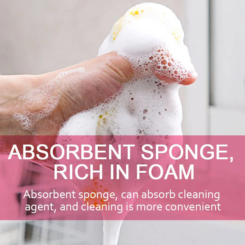 Double-Sided Dishwashing Sponge Set for Kitchen Cleaning - Reusable, Eco-Friendly, Soft & Sturdy
