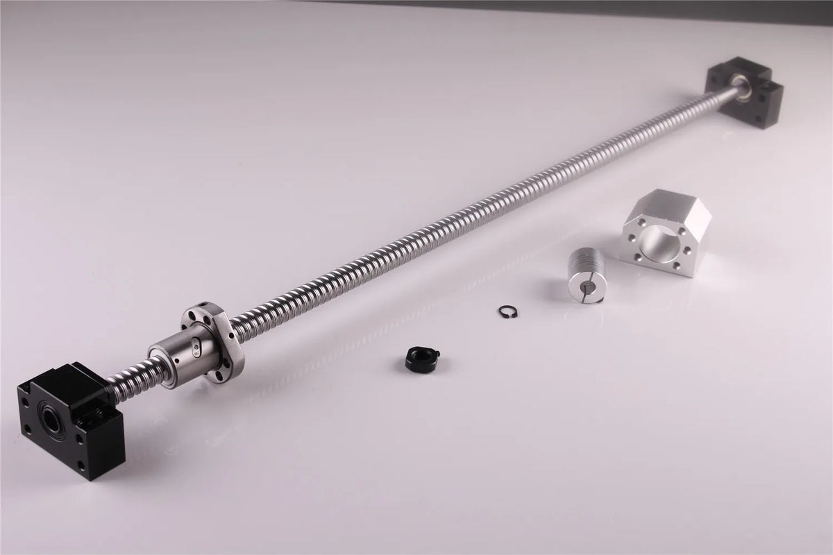 CNC Ballscrew Kit 1605 C7 End Machined Length 250-1550mm with Nut Housing & Coupler
