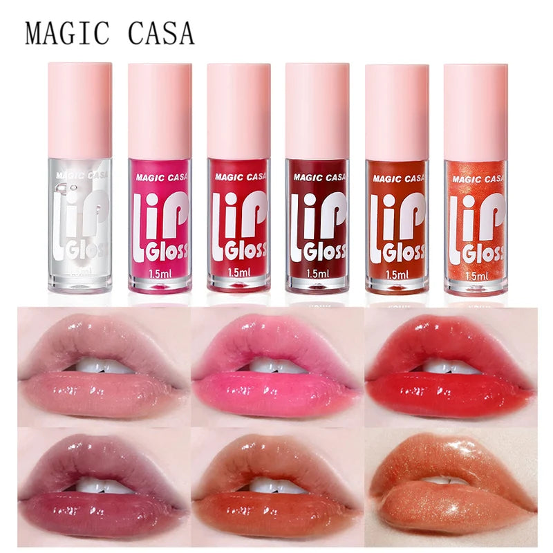 6pcs Lip Hydrating Oil Set - Long-Lasting Moisturizing Lip Gloss & Shimmer