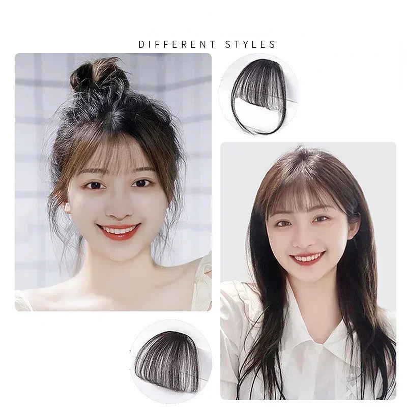 Fake Hair Bangs Clip-In Extension Synthetic Fringe for Women - Multiple Colors