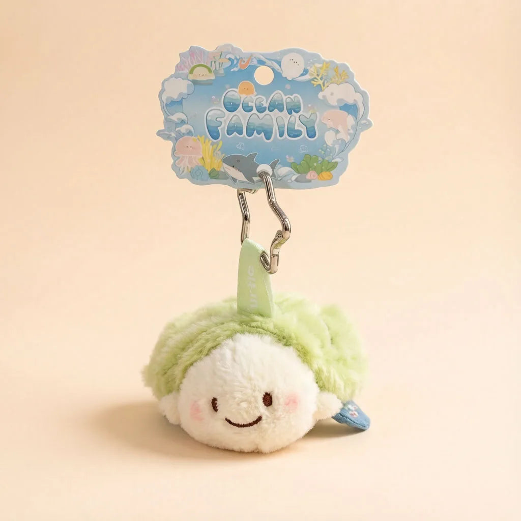 Creative Ocean Animal Plush Keychain Set - Penguin Shark Octopus Toy Gift
